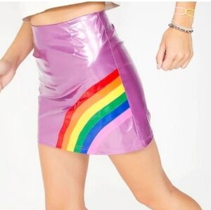 🌈NWT Dolls Kill dEliA*s Delia’s Rainbow Magic Mini Skirt size L